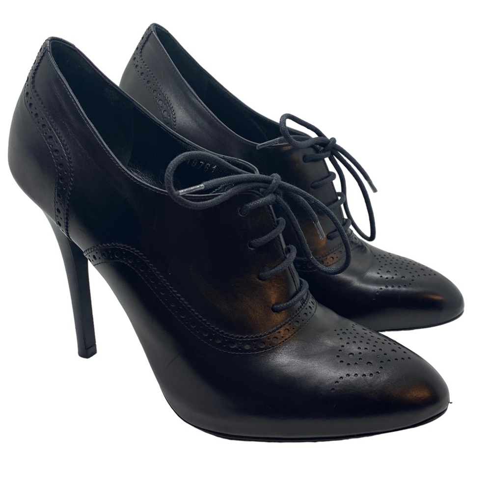 Ralph Lauren Collection Purple Label High Heel Bootie Black Leather Women EU 38